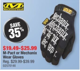 PartSource M-pact or mechanix wear gloves offer