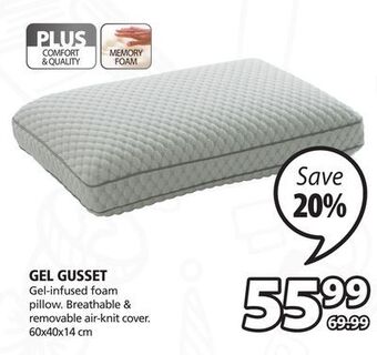 JYSK Gel gusset pillow offer