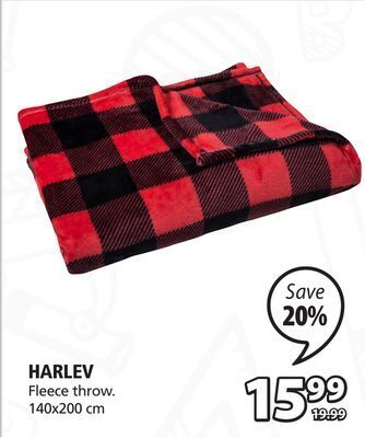JYSK Harlev fleece throw offer