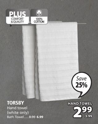 JYSK Torsby hand towel offer