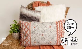 JYSK Mia woven throw cushion offer