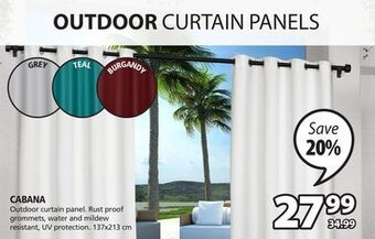 JYSK Cabana outdoor curtain panel offer
