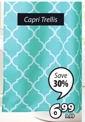 JYSK Capri trellis shower curtains offer