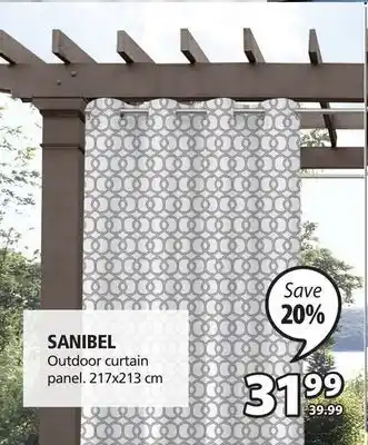 JYSK Sanibel outdoor curtain panel offer