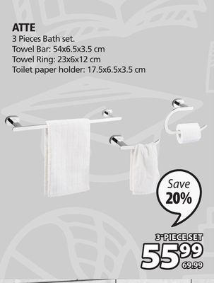 JYSK Atte 3 pieces bath set offer
