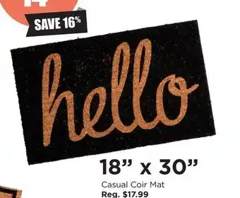 Kitchen Stuff Plus 18" x 30" casual coir mat offer