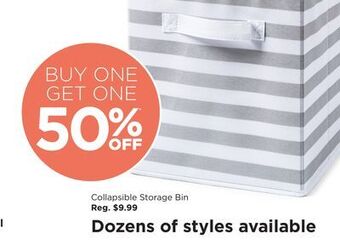 Kitchen Stuff Plus Collapsible storage bin offer