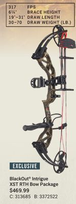 Bass Pro Blackout® intrigue xst rth bow package offer
