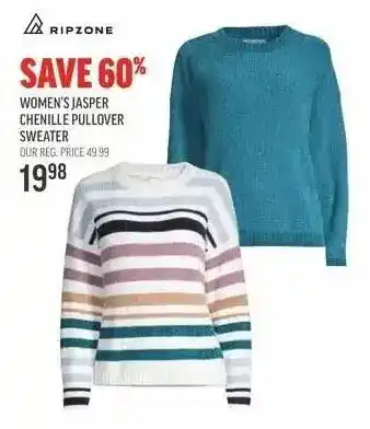 Sport Chek Ripzone women's jasper chenille pullover sweater offer