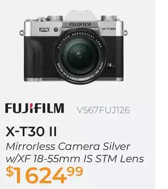 Henry's Fujifilm x-t30 ii mirrorless camera silver w/xf 18-55mm is stm lens offer