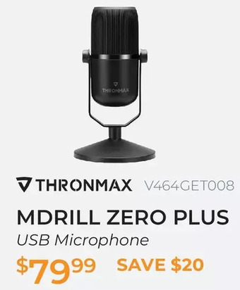 Henry's Thronmax mdrill zero plus usb microphone offer