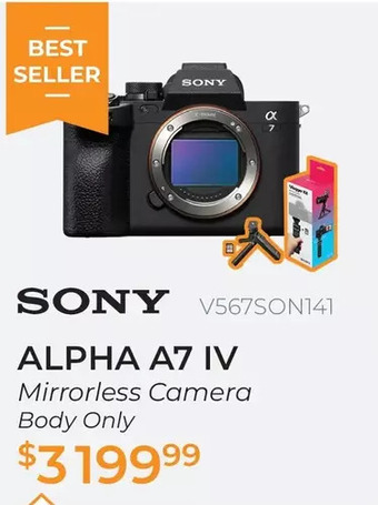 Henry's Sony alpha a7 iv mirrorless camera body only offer