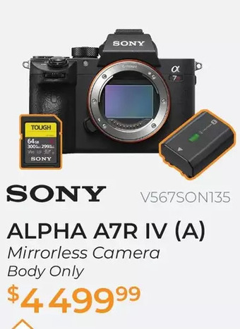 Henry's Sony alpha a7r iv (a) mirrorless camera body only offer