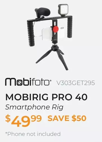 Henry's Mobifoto mobirig pro 40 smartphone rig offer