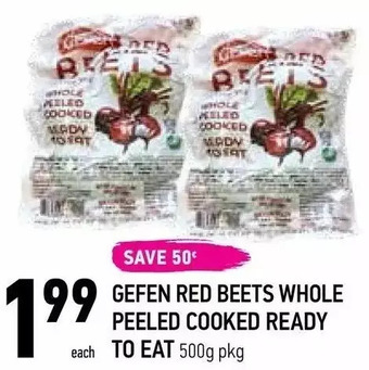 Gefen red beets whole peeled cooked ready to eat