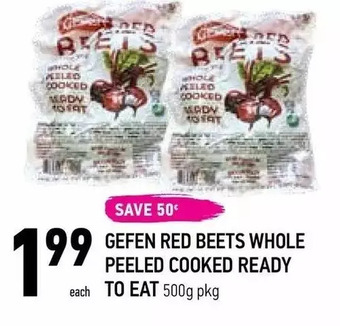 Coppa's Fresh Market Gefen red beets whole peeled cooked ready to eat offer