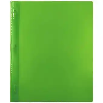 Staples Staples 3-prong fastener poly report covers - lime green offer