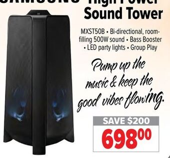2001 Audio Video Samsung high power sound tower offer