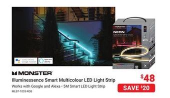Visions Electronics Monster illuminessence smart multicolour led light strip offer