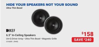 Visions Electronics Kef 6.5" in-ceiling speakers offer