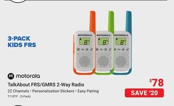 Visions Electronics Talkabout frs gmrs 2-way radio offer