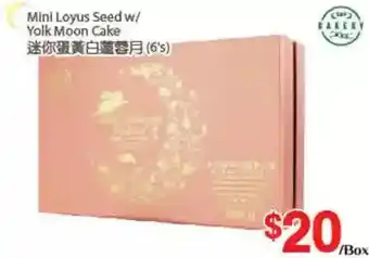 T&T Supermarket Mini loyus seed w/yolk moon cake offer