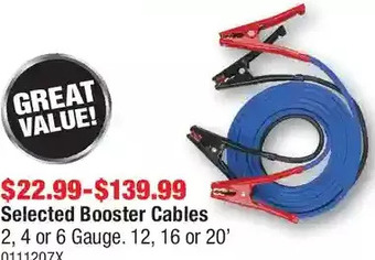 PartSource Booster cables offer