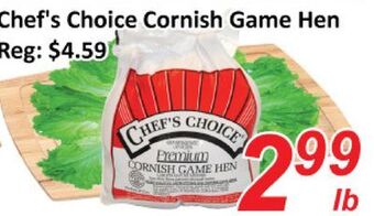 Seasons Foodmart Chef's choice cornish game hen offer