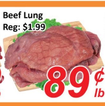 Seasons Foodmart Beef lung offer