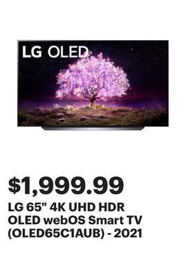 Best Buy Lg 65" 4k uhd hdr oled webos smart tv (oled65c1aub) - 2021 offer