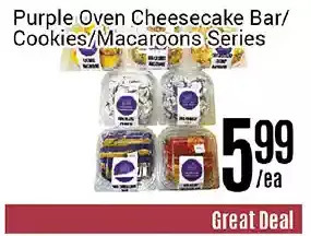Nations Fresh Foods Purple oven cheesecake bar/cookies/macaroons series offer