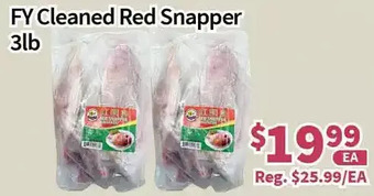 Blue Sky Supermarket Fy cleaned red snapper offer