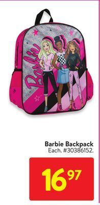 Walmart Barbie backpack offer