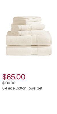 Hudson's Bay 6-piece cotton towel set offer