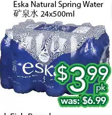 Ample Food Market Eska natural spring water offer