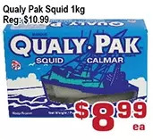 Top Food Supermarket Qualy pak squid offer