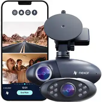 Best Buy Nexar pro gps - dual dash cam system (front & interior) 2021 model - 32gb sd card offer