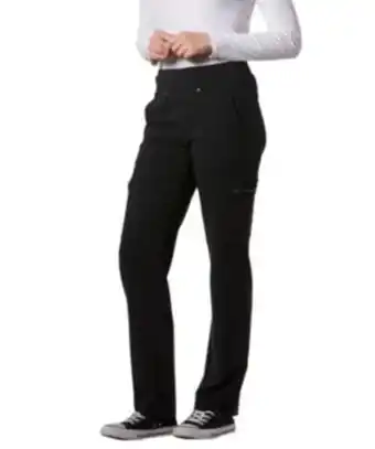 Women's high performance flextech 4-way stretch energy scrub pants - black
