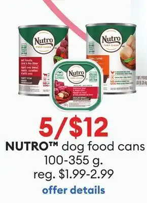 Petsmart Nutro™ dog food cans offer
