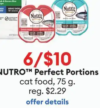 Petsmart Nutro™ perfect portions cat food offer