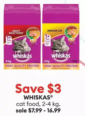 Petsmart Whiskas® cat food, 2-4 kg. offer