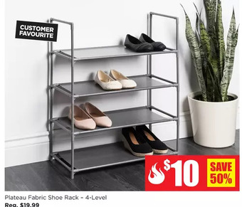 Kitchen Stuff Plus Plateau fabric shoe rack - 4 level offer