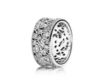 Pandora Bague feuilles miroitantes, cz incolore - vente finale offer