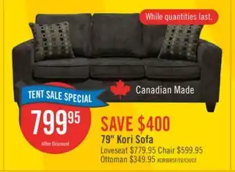 The Brick 79" kori sofa offer