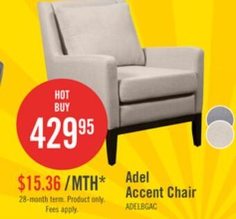 The Brick Adel linen-look fabric accent chair - beige offer