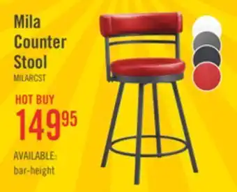 The Brick Mila counter-height bar stool - red offer