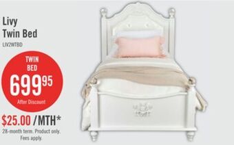The Brick Livy twin bed offer