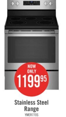 The Brick Maytag 5.3 cu. ft. electric range with air fry - ymer7700lz offer