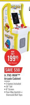 The Brick Arcade1up jr. pac-man™ arcade cabinet offer