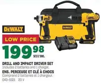 Drill And Impact Driver Set/Ens. Perceuse Et Clé Á Chocs